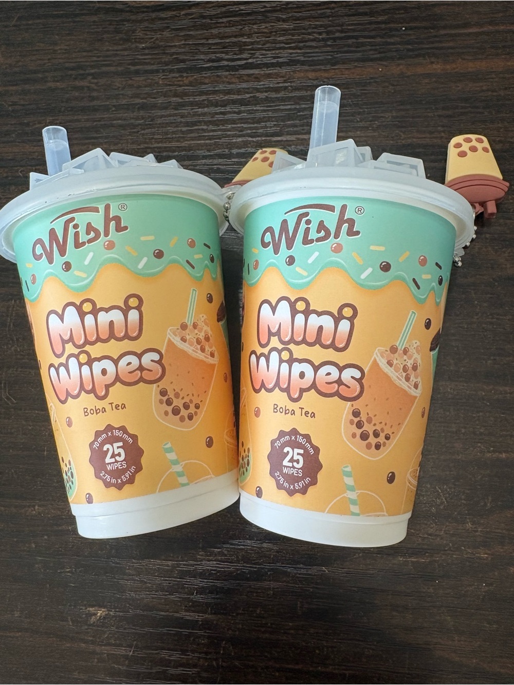 Wish Mini Wipes Variety Pack - Pink, Yellow, Blue, Mint Green - Picture 2 of 3
